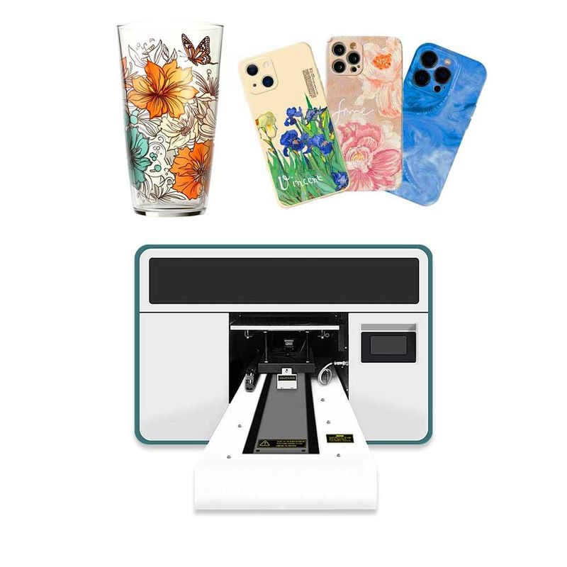 A3 Hybrid UV Printer UV Inkjet Flatbed Printer เครื่องพิมพ์ 3D ด้วยหัว I3200