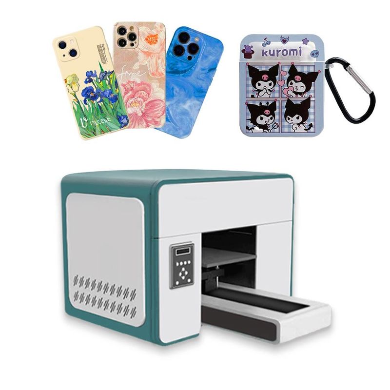 เครื่องพิมพ์หมึก A3 UV Hybrid Printer ในกระจก เครื่องพิมพ์ปกมือถือ 8 สี