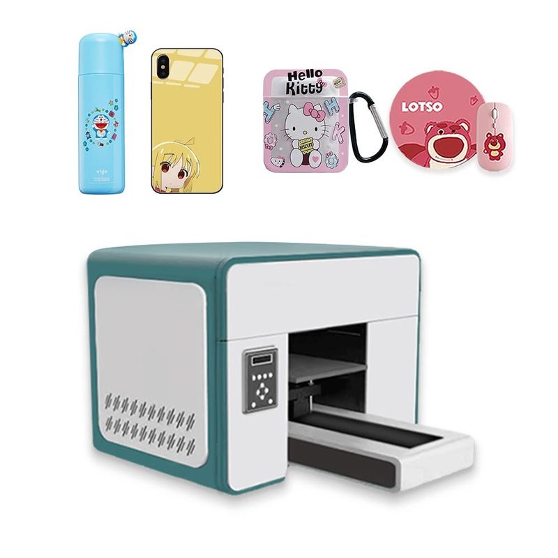 เครื่องพิมพ์ UV แบบ LED ขนาด 30 ซม เครื่องพิมพ์ UV Hybrid In Cube 6 สี เครื่องพิมพ์ UV Inkjet