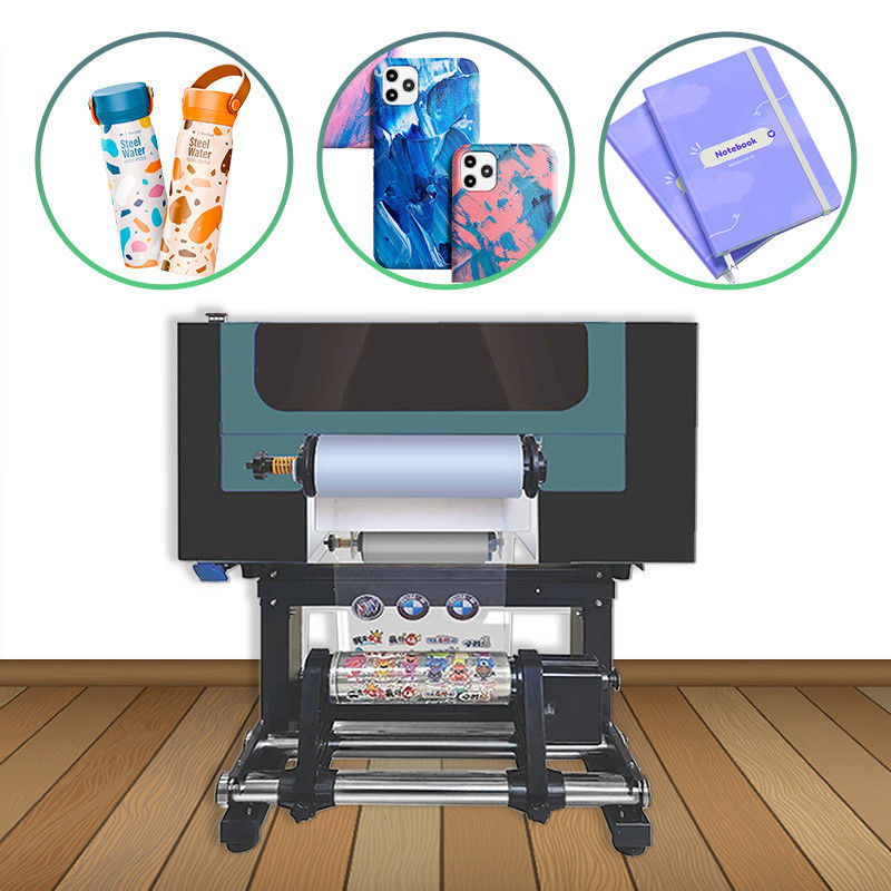 A3 UV Roll To Roll Printer Digital Dtf เครื่องพิมพ์ทั้งหมดในเครื่องเดียว เครื่องพิมพ์สําหรับปากกาสติ๊กเกอร์ สองหัว Xp600