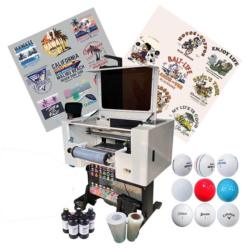 โรงงานผลิต เครื่องพิมพ์ UV DTF ขนาด 30CM เครื่องพิมพ์ A3 UV DTF พร้อมสติ๊กเกอร์