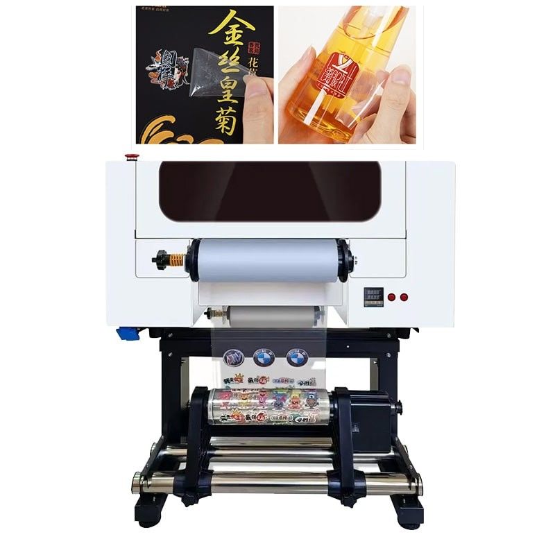 2024 A3 UV DTF Printer Logo Printing 30CM UV DTF Printer พร้อมสติ๊กเกอร์