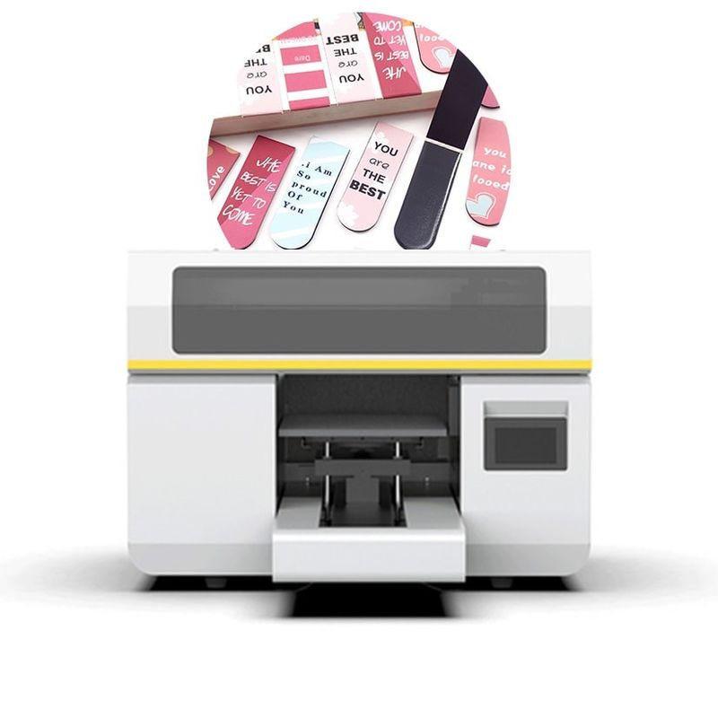 8 สี A3 ขนาด Hybrid UV Printer Flatbed กระปุกกระปุก Digital UV Printer