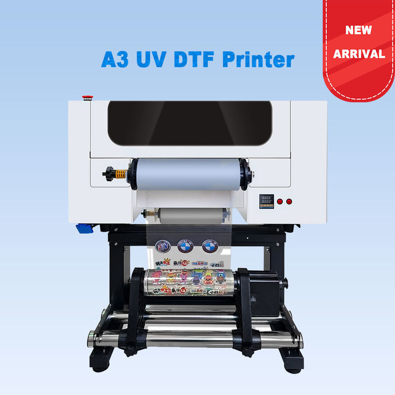 A3 UV DTF Printer Logo Printing 30CM Roll to Roll เครื่องพิมพ์ UV DTF พร้อมสติ๊กเกอร์