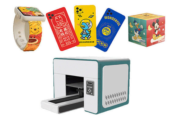 โทรศัพท์พลาสติก A3 UV Printer กระป๋องไม้ Acrylic Mini Flatbed UV Printer
