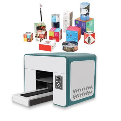 เครื่องพิมพ์จีรษณีย์ขนาดเล็ก A3 UV Led Flatbed UV Printer การพิมพ์กระป๋องแอคริลิค