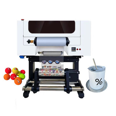 เครื่องพิมพ์ UV DTF ขนาด 30CM พร้อม 2 หัว A3 UV DTF สําหรับกระปุกพลาสติกอะคริลิก